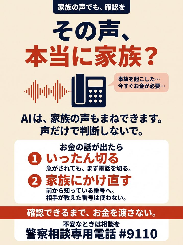 GPT-6.1 Solの指示書から生成した防犯ポスター