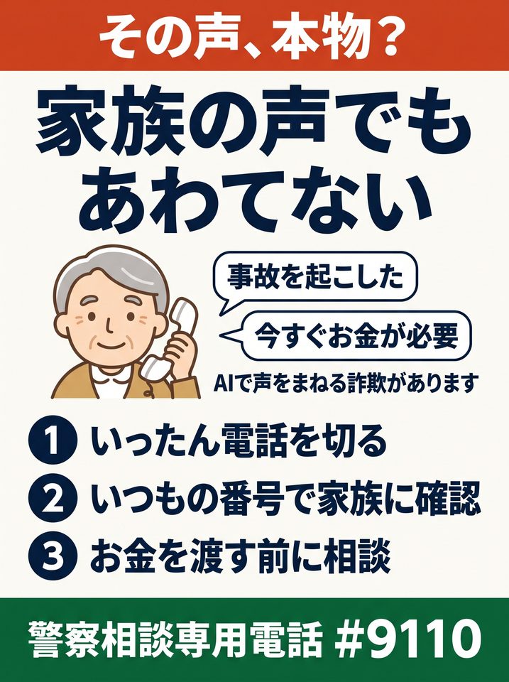 GPT-6.1 Terraの指示書から生成した防犯ポスター
