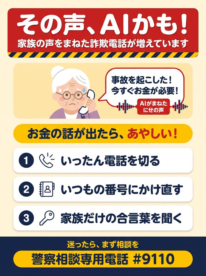 Claude Sonnet 5.5の指示書から生成した防犯ポスター